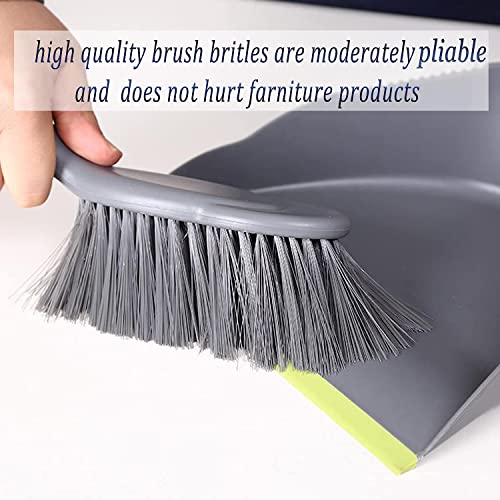 Dust Pan Broom Dustpan Brush - Dust Pans with Brush, Hand Broom and Dustpan Set, Handheld Broom and Dustpan Set, Used to Clean Floors, Tables, Animal Cages, PET Fiber Bristles (3pcs) - size: 3set