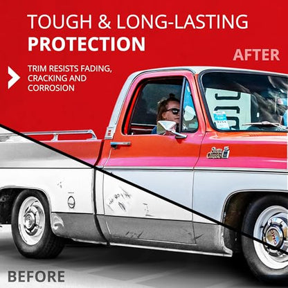 All-Fit Automotive Replacement SB - Square Body Side Molding (2.25") – OEM Grade Chrome Trim fits 1973–1987 Chevy C10 Trucks, GMC Pickup & Suburban – Easy to Install Truck Accessories (26 Ft) - style: Square Body Trim Chrome (73-87)