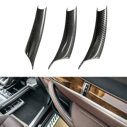 3 PCS Door Handle Covers Compatible with BMW X5 E70 2008-2013, X6 E71/E72 2008-2014 Accessories, Front Rear Left Right Side Inner Door Pull Handle Cover, Carbon Fiber Pattern - color: Carbon Fiber Pattern