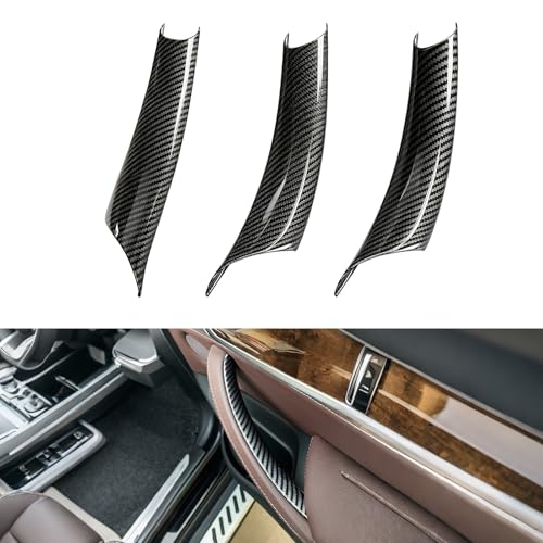 3 PCS Door Handle Covers Compatible with BMW X5 E70 2008-2013, X6 E71/E72 2008-2014 Accessories, Front Rear Left Right Side Inner Door Pull Handle Cover, Carbon Fiber Pattern - color: Carbon Fiber Pattern