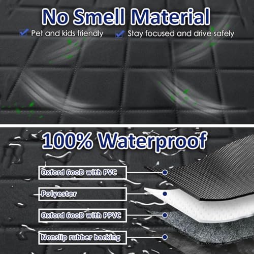 Zoyan&Co Waterproof SUV Cargo Liner for Dogs, Heavy Duty Oxford Fabric Pet Cargo Cover with Bumper Flap Protector, Non-Slip Scratchproof Dog Seat Mat for SUVs, Sedans, Universal Fit