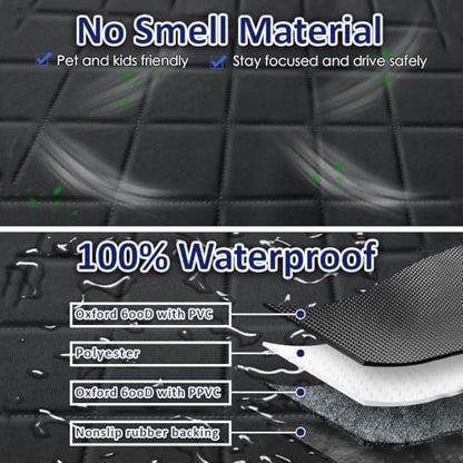Zoyan&Co Waterproof SUV Cargo Liner for Dogs, Heavy Duty Oxford Fabric Pet Cargo Cover with Bumper Flap Protector, Non-Slip Scratchproof Dog Seat Mat for SUVs, Sedans, Universal Fit