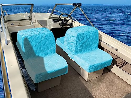 Blue Wave Back to Back Seat Covers - Gray 2 Set, Replacement Lounge Seats, Soft Microfiber, 100% Waterproof - color: 2 Sets Blue