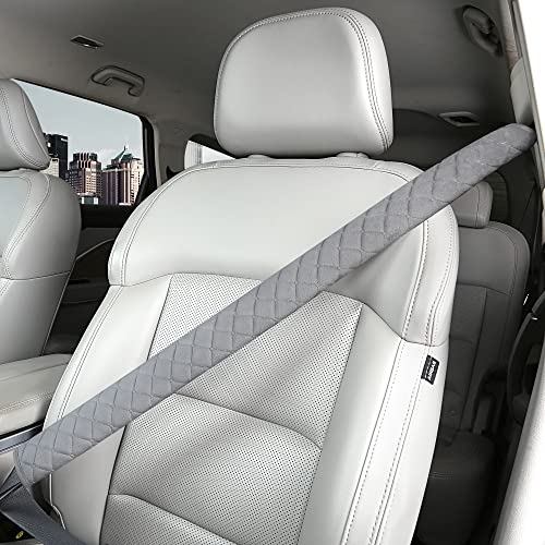 HighnessHwoo Extra Long Seatbelt Covers for Adults Kids Women & Men, Soft Car Seat Belt Strap Cushion for Sedan, SUV, Trucks, Shoulder Neck Chest Protector Pads, Auto Accessories, 1pc, Gray, 29.5in - color: Gray, size: 29.5in - 1pc