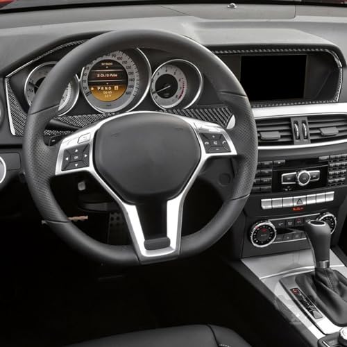 NVCNX Carbon Fiber Compatible with Mercedes-Benz C-Class W204 C250 C300 C350 C63 AMG 2012 2013 2014 Sedan / 2012-2015 Coupe Accessories Dash Instrument Cluster Cover Interior Trim Sticker Decal 2PCs - color: Dash Instrument Cluster Frame Trim - for 2012+