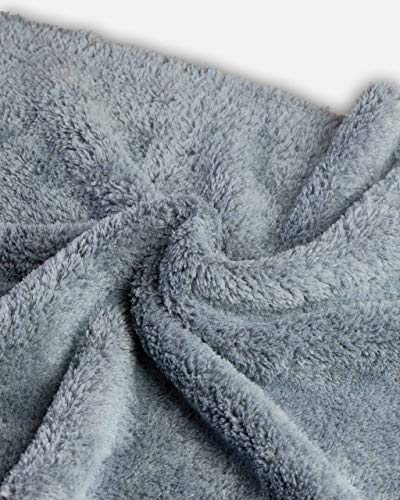 Adam's Borderless Grey Microfiber Towel (12pk) - Premium Ultra Soft Car Detailng Towel Cloths, 480gsm - Safe for Car Wash, Home Cleaning & Pet Drying Cloths (16 Inch x 16 Inch) - size: Pack of 12
