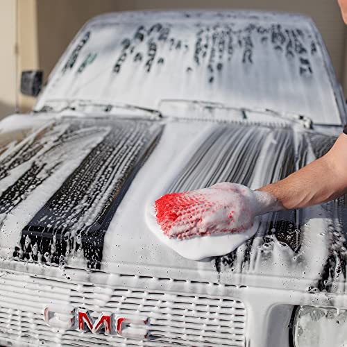 Jay Leno's Garage Car Detailing Kit with Bucket – Essential Car Cleaning Kit, Sprays, Liquids, Microfiber Towels, Applicators and Wash Mitt, All-in-One Car Detailing Kits for Interior & Exterior Care - style: Essential Detailing