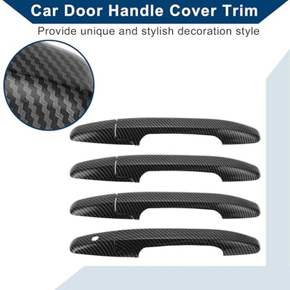 Car Door Handle Cover Trim for Honda Civic 2006-2011 |Side Door Handle Cover| Durable| 1 Set Carbon Fiber Black - color: Carbon Fiber Black