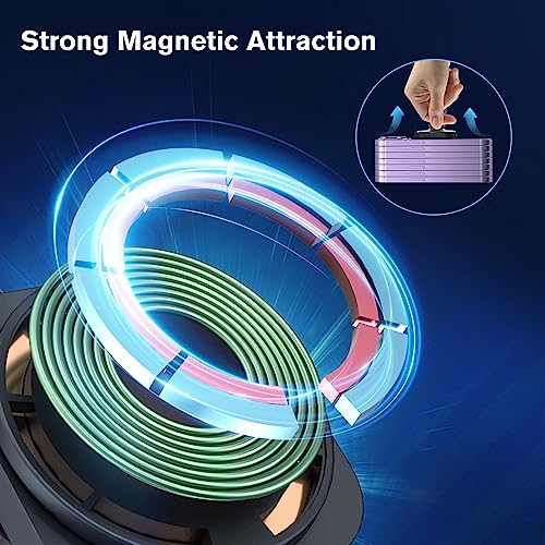 OHLPRO for Magsafe Car Mount, Super Strong Magnetic Wireless Car Charger Compatible with iPhone 17 Pro max,17/16/15/14/13 Series, [with QC 3.0 Adapter] Dashboard Car Phone Holder - style: Black+QC 3.0 Adapter