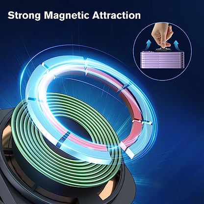 OHLPRO for Magsafe Car Mount, Super Strong Magnetic Wireless Car Charger Compatible with iPhone 17 Pro max,17/16/15/14/13 Series, [with QC 3.0 Adapter] Dashboard Car Phone Holder - style: Black+QC 3.0 Adapter
