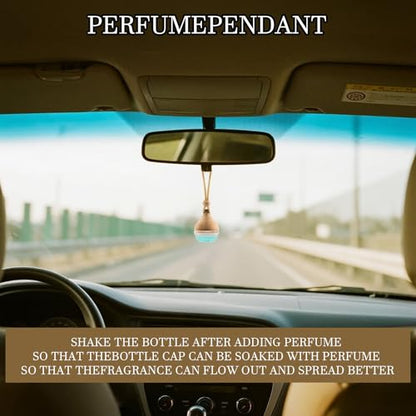 Refillable Car Air Freshener Hanging Diffuser, Empty Glass Bottle with Reed Sticks for Essential Oils, Car Scent Diffuser and Aromatherapy Pendant Decor for Women and Men (4PCS) - size: Reed Stick - 4PCS