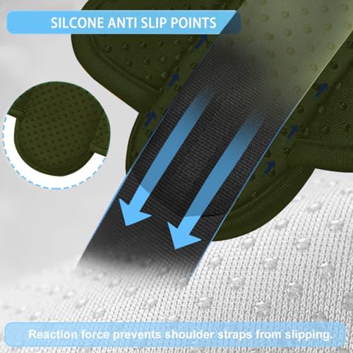 ZINZ 2-Pack Universal Shoulder Pad with Ultra Thick Cushion for Bag Luggage Bag Crossbody, Plus Long & Anti-Slip & Breathable,Army Green - color: Army Green