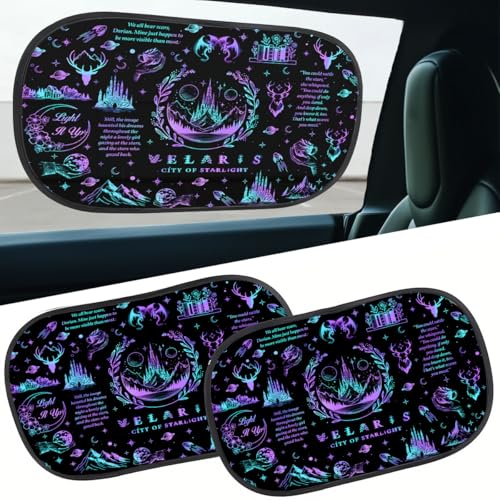 GENANY 2pcs Roses Window Sun Shade for Sedan SUV Truck (21x14 Inches), Sun Shades for Side Window, Accessories for Kids, Baby Window Shades, Spring Car Decor - color: Crescent City