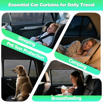 2011-2023 4Runner Window Shades -Car Window Shade for Baby and Driver, Breathable Mesh Car Privacy Curtains for Side Windows, UV Protection and Heat Insulation for Road Trips, Napping - size: 4Runner(2011-2023)4PCS