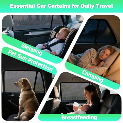 Car Window Shades for 2011-2023 4Runner - Rear Side Window Sun Shade for Baby, Breathable Mesh Car Privacy Window Covers, UV Protection & Heat Insulation for Road Trips Napping Camping (2 PCS) - size: 4Runner(2011-2023)R-2PCS