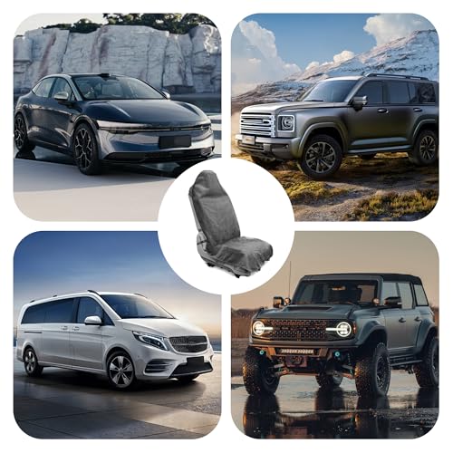 Waterproof Towel Car Seat Cover, Sweatproof Non Slip Towel Carseat Cover, Machine Washable Vehicle Bucket Frontseat Protector Accessories, Universal for SUV, Sedan, Truck (Gray) - color: Gray