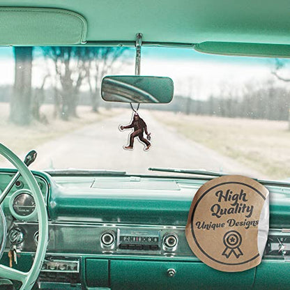 Sasquatch Car Air Fresheners 4 Pack, Car Air Fresheners Scented With Premium Oils By Fresh Fresheners (4 Pack)