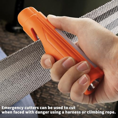 KnLnny Ware Automotive Escape Tool, Window Breaker,Seatbelt Cutter, Car Flashlight, 5 in1 Auto Tactical Gear, USB Charging, Magnetic Attraction, Emergency Kit Self Defense Accessories, Orange - color: Orange-1Pack