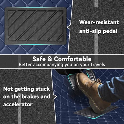 Car Floor Mats Fit for Nissan Kicks 2022-2025 All Weather Durability Leather Car Floor Mats, Skidproof Pedal, Waterproof, Wear-reistant(Blue) - color: Blue