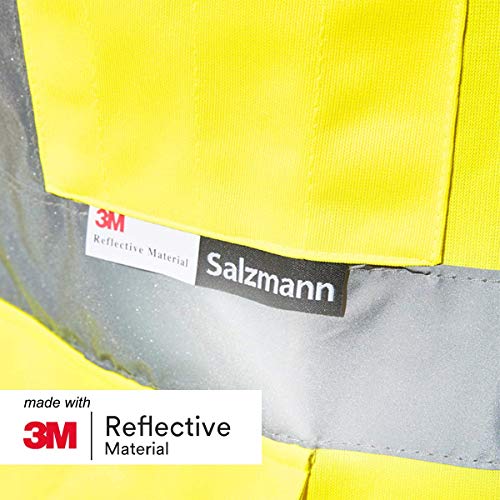 Salzmann High Visibility Safety Vest | Multi Pocket Reflective Vest | 5 Colors & 5 Sizes | Made with 3M Reflective Material - color: Yellow, size: X-Large