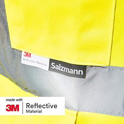 Salzmann High Visibility Safety Vest | Multi Pocket Reflective Vest | 5 Colors & 5 Sizes | Made with 3M Reflective Material - color: Yellow, size: X-Large