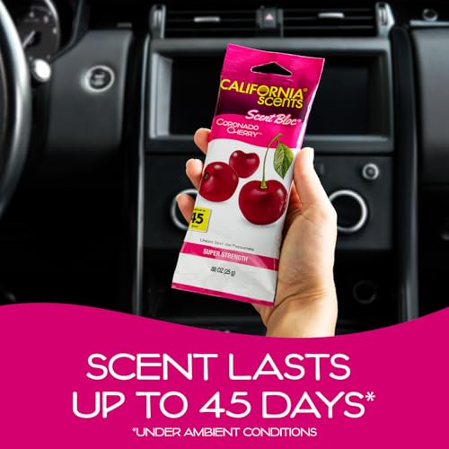 California Scents Power Bloc Car Air Freshener, Coronado Cherry Scent - size: 0.88 Ounce (Pack of 6)