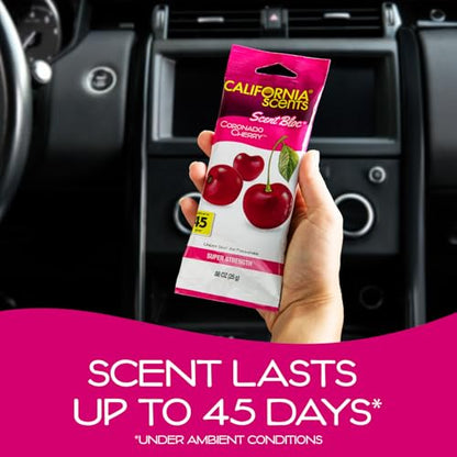 California Scents Power Bloc Car Air Freshener, Coronado Cherry Scent - size: 0.88 Ounce (Pack of 6)
