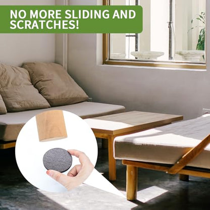 Non Slip Furniture Pads 16 PCS 2 1/2'' Round - Anti Slip Furniture Pads - Self Adhesive Rubber Feet Furniture Feet - Chair Leg Floor Protectors - Keep Furniture in Place - size: Round 2.5 inch 16PACK