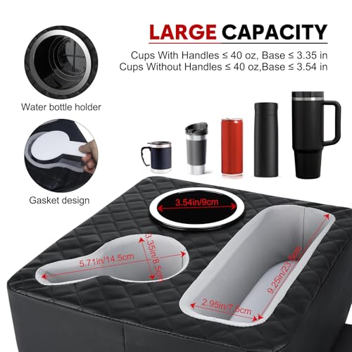 Car Cup Holder, Back Seat Car Organizer, Truck Bed Organizer, Couch Cup Holder Expander for Sofa Bed, Boat Tray, Organizer Holds Drinks, Snacks, Cell, Phone for Boat Sofa Truck - style: Classic Style