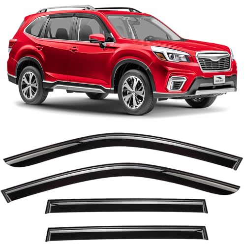 Voron Glass Tape-on Extra Durable Rain Guards for Subaru Forester 2019-2024, Window Deflectors, Vent Window Visors, Car Accessories, 4 Pieces - 100805 - color: For Forester 19-24 Limited, Touring