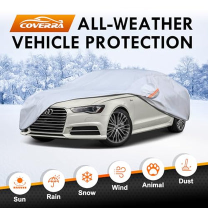 All-Weather Audi A4/S4 Car Cover Waterproof All Weather, Heavy Duty Car Tarp Custom Fit for 2009-2026 Audi A4, S4, Sedan, Avant, Quattro, Premium Plus, Prestige, S Line - size: Audi A4/S4 2009-2026