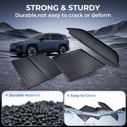 Wireless Charging Protective Mat & Center Console Storage Protective Mat & Passenger Storage Organizer Mat for Toyota RAV4 2026, Interior Accessories Anti-Slip Cover Pad for 2026 RAV 4, Black - style: Fits for Toyota RAV4 2026, C