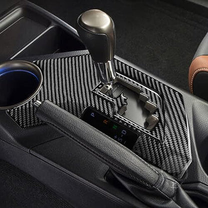 NVCNX Real Premium Carbon Fiber Car Center Console Automatic Transmission Gear Shift Panel Cover Decal Compatible with Toyota RAV4 2013 2014 2015 XLE LE Limited Interior Trim Kit Accessories Black - B - color: 2013-2015 Gear Shift Panel Trim - Kit B
