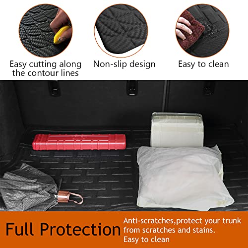 TripleAliners Vehicle Mat Universal Fit Trunk Cargo Liner All Weather Protection XPE Material Seat Back Protector Trim-to-Fit Compatible with Most Cars SUV Sedan (Trunk Mat) - size: Trunk Mat