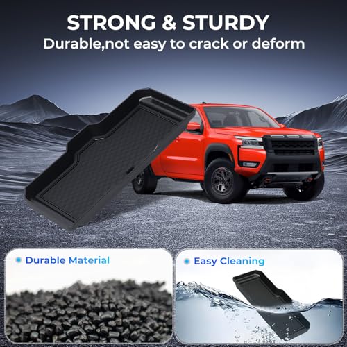 Center Console Organizer Compatible with Nissan Frontier 2026 2025 2024 2023 2022, Interior Accessories for Under Climate Controls Interior Storage Divider Tray for 2022-2026 Frontier, Black - style: 11) Fits for 2022-2026 Frontier
