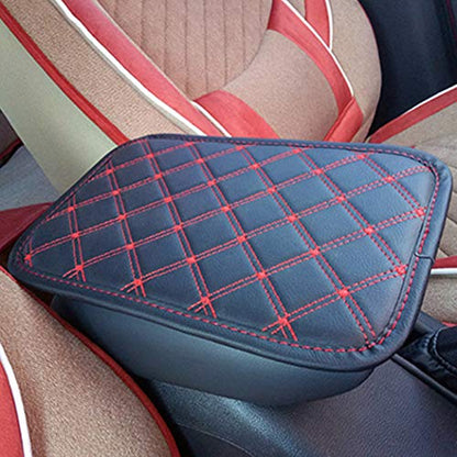 Auto Center Console Pad PU Leather Car Armrest Seat Box Cover Protector Universal Fit (D-Black&Redline) - color: L-Black&Redline