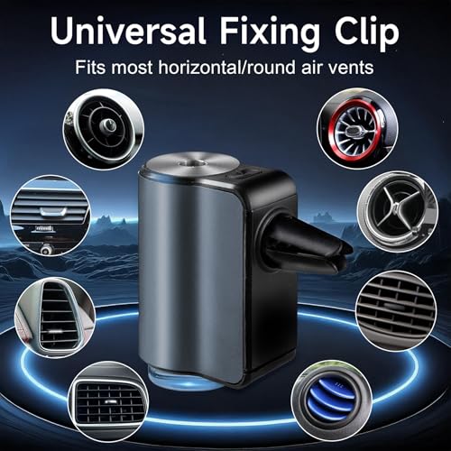 Car Air Freshener Diffuser,Smart Car Aroma Diffuser Air Freshener Spray Automatic with 10PCS Cologne Aromatherapy Oil (Grey) - color: Grey