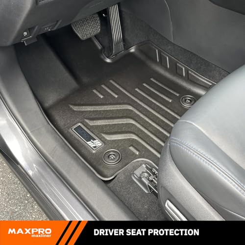 Premium MAXPRO Floor Mats for 2019-2025 Toyota RAV4 | Custom Fit TPE Floor Liners 1st &2nd Row Full Set | All Weather Mat Waterproof Heavy Duty Car Mats Toyota RAV4 Accessories SUV Interior Protection - size: 2019-2025 Toyota RAV4 1st & 2nd Row