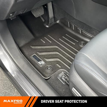 Premium MAXPRO Floor Mats for 2019-2025 Toyota RAV4 | Custom Fit TPE Floor Liners 1st &2nd Row Full Set | All Weather Mat Waterproof Heavy Duty Car Mats Toyota RAV4 Accessories SUV Interior Protection - size: 2019-2025 Toyota RAV4 1st & 2nd Row