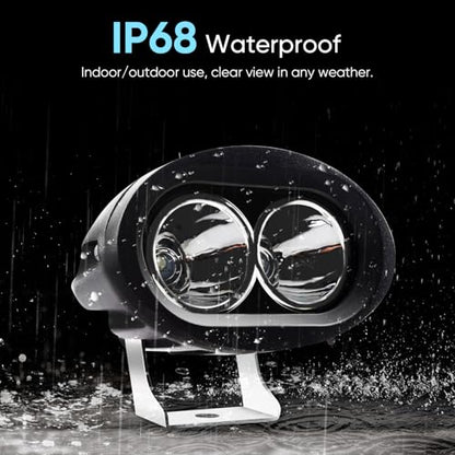 Forklift Safety Light - Blue LED 20W, 50,000-Hour Lifespan,IP68 Waterproof,DC 12-80V,Aluminum Housing - Industrial Forklift Warning Light for Warehouse & Construction Safety,Pedestrian Warning - style: Non-Magnetic