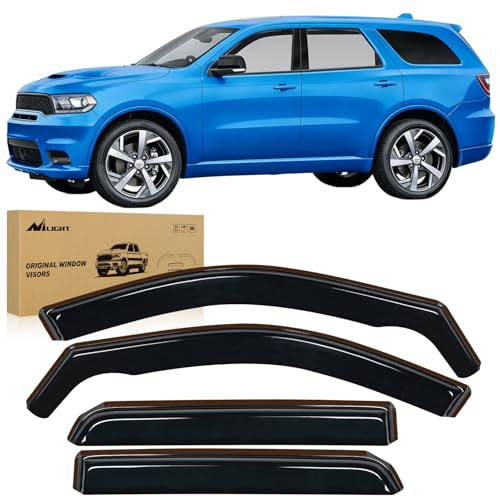 Nilight Window Visor Compatible with Dodge Durango 2011-2022 2023 2024 2025 2026 in Channel Window Deflectors Sun Shades, Rain Guards Acrylic-4pcs - size: Durango 2011-2024