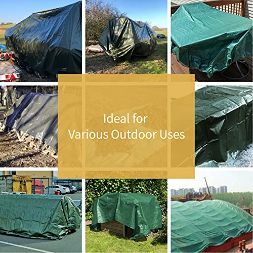 GUARD SHIELD Green Tarp Waterproof 6x6 Feet Medium Duty All Purpose Poly Tarps Cover 7mil (2-Pack) - color: Green, size: 6x6 (2-Pack)