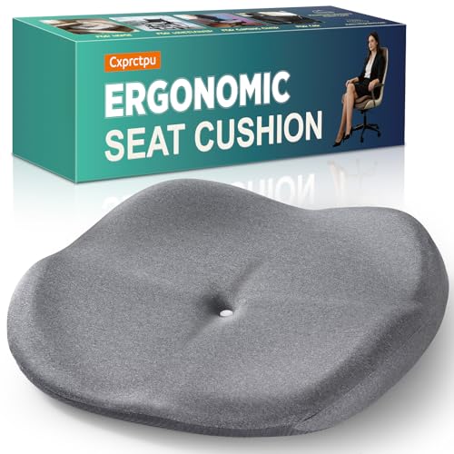 Memory Foam Seat Cushion with Pressure Relief for Office Chair, Car, Wheelchair, and Sofa, Doctor Recommended Orthopedic Cushion for Tailbone Pain, Sciatica, Hip Back Support, Non Slip, Grey - color: Seat Cushion - Grey