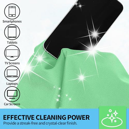 Microfiber Cleaning Cloth, 10 Pack Glasses Cleaning Cloth, 16" ×14" Window Cleaning Rags, Streak Free Lint Free Polishing Cloths Wipes for Eye Glass Stainless Steel Windshield, Sage Green - color: Sage Green, size: 10 Pk-16" X 14"