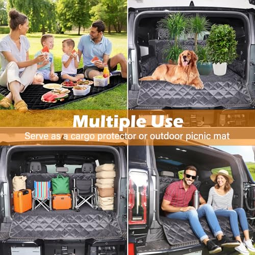 Cargo Mat Liner for Hummer EV Accessories All Weather Rear Trunk Floor Mat Protection for 2024 2025 2026 Hummer EV SUV Cargo Liner for Dogs Heavy Duty 3D Nonslip Waterproof (SUV/A) - style: Style A