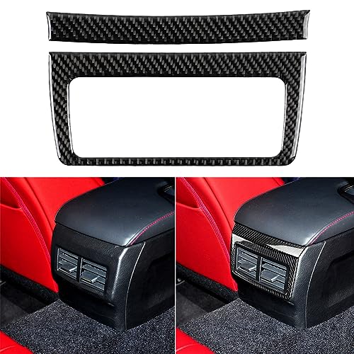 NVCNX Car Rear Air Vent Outlet Frame Cover Decal Compatible with Lexus IS250 2014 2015 / IS200t 2016 2017 / IS300 2016-2020 / IS350 2014-2020 Carbon Fiber Interior Trim Accessories Black - color: Air Vent - Rear