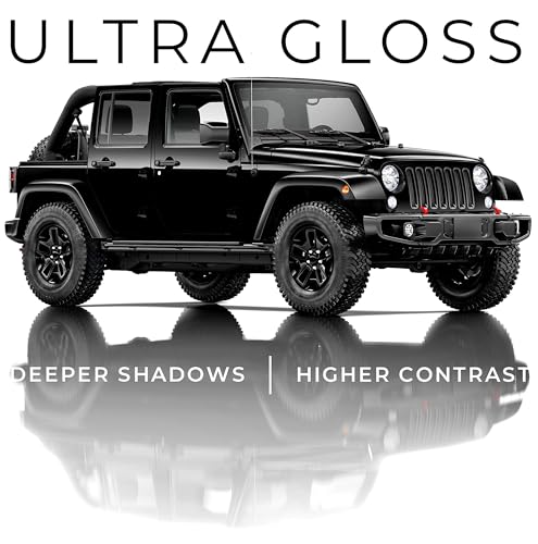 VViViD+ Ultra Gloss Premium Vinyl Car Wrap Film (45ft x 5ft, Gloss Piano Black) - color: Gloss Piano Black, size: 45ft x 5ft