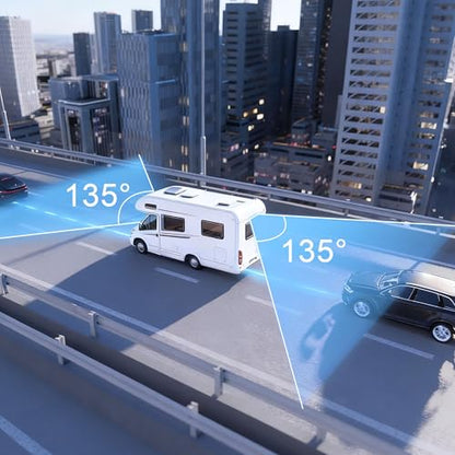 Haloview Byte Tango BT16-V1 1080P Mirror Dashcam & Wireless Rearview Camera System with Blind Spot Detection (BSD) for RV (Height 9.2-13.1ft) - BT16-V1
