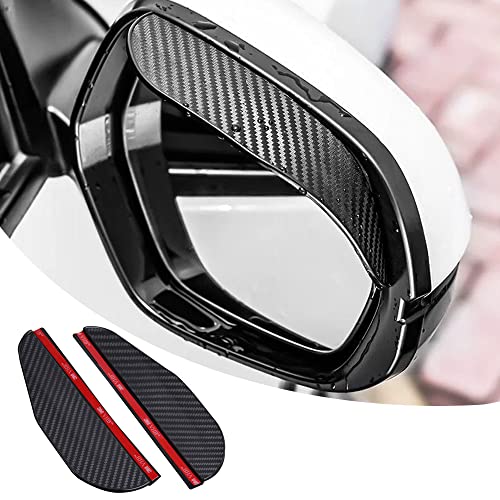 Pincuttee Mirror Rain Visor Eyebrow, Side Mirror Rain Guards, Covers for Car Uniservial Fit 2 Pack - color: Black