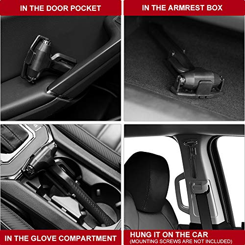 MOTORBUDDY 2-Pack Car Safety Hammer, 3-in-1 Auto Emergency Escape Hammer with Window Breaker and Seat Belt Cutter, Striking Black Emergency Escape Tool for Car Accidents - color: Black